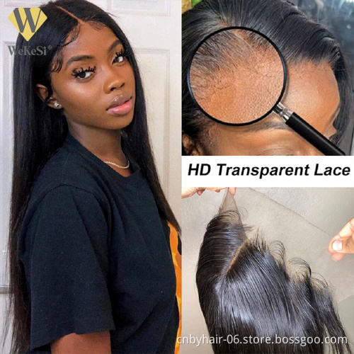 Wholesale Raw Indian HD Lace Transparent 4X4 5X5 6X6 7x7 Closure,Virgin Brazilian Human Hair 4X13 6X13 HD Lace Frontal Closure